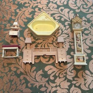 1960’s Vintage Dollhouse Furniture Bundle/Lot Of 5 Pieces